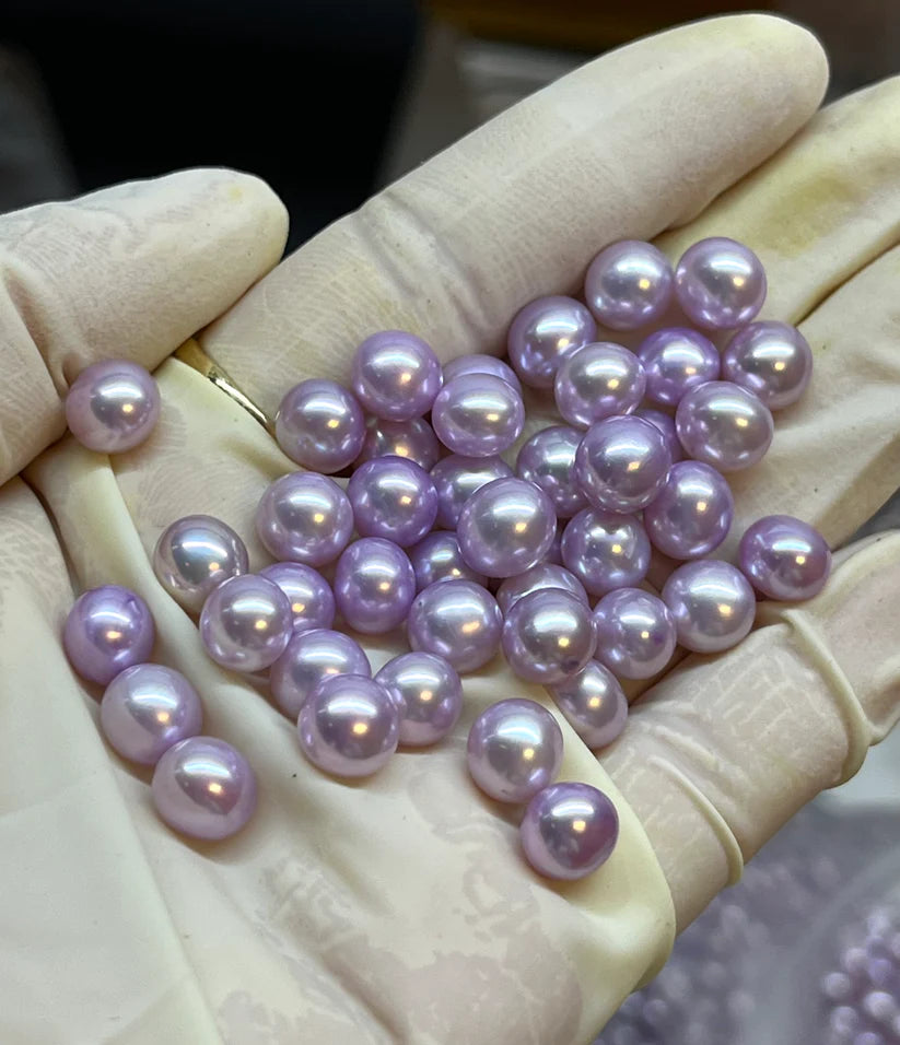 A34.【no shell opening】light purple pearl(not oyster )