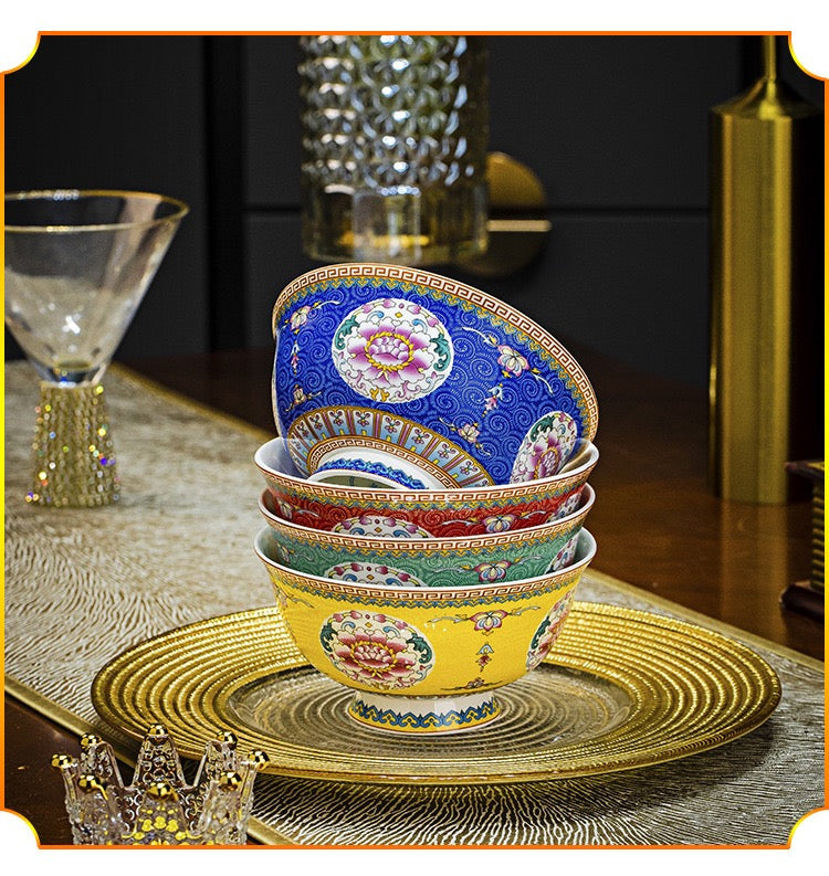 Jingdezhen enamel palace-style tea bowl