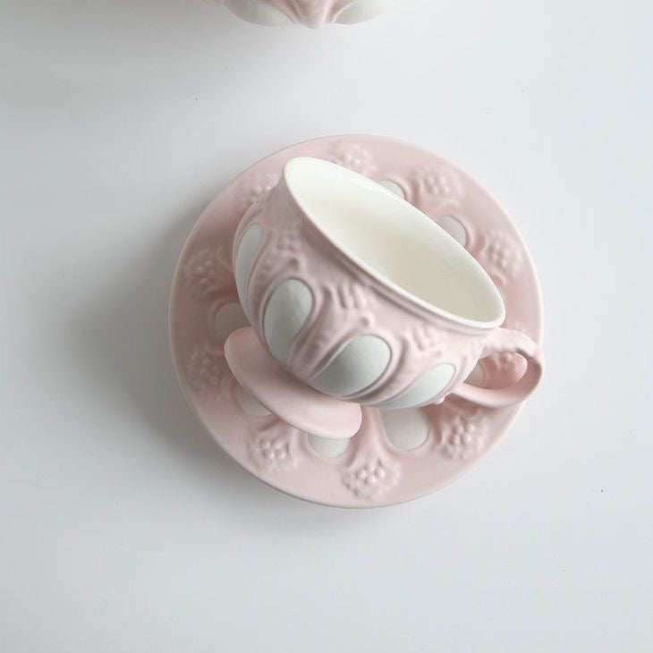European tea set Rococo retro matte cup