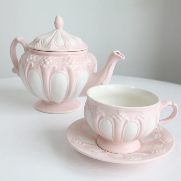 European tea set Rococo retro matte cup