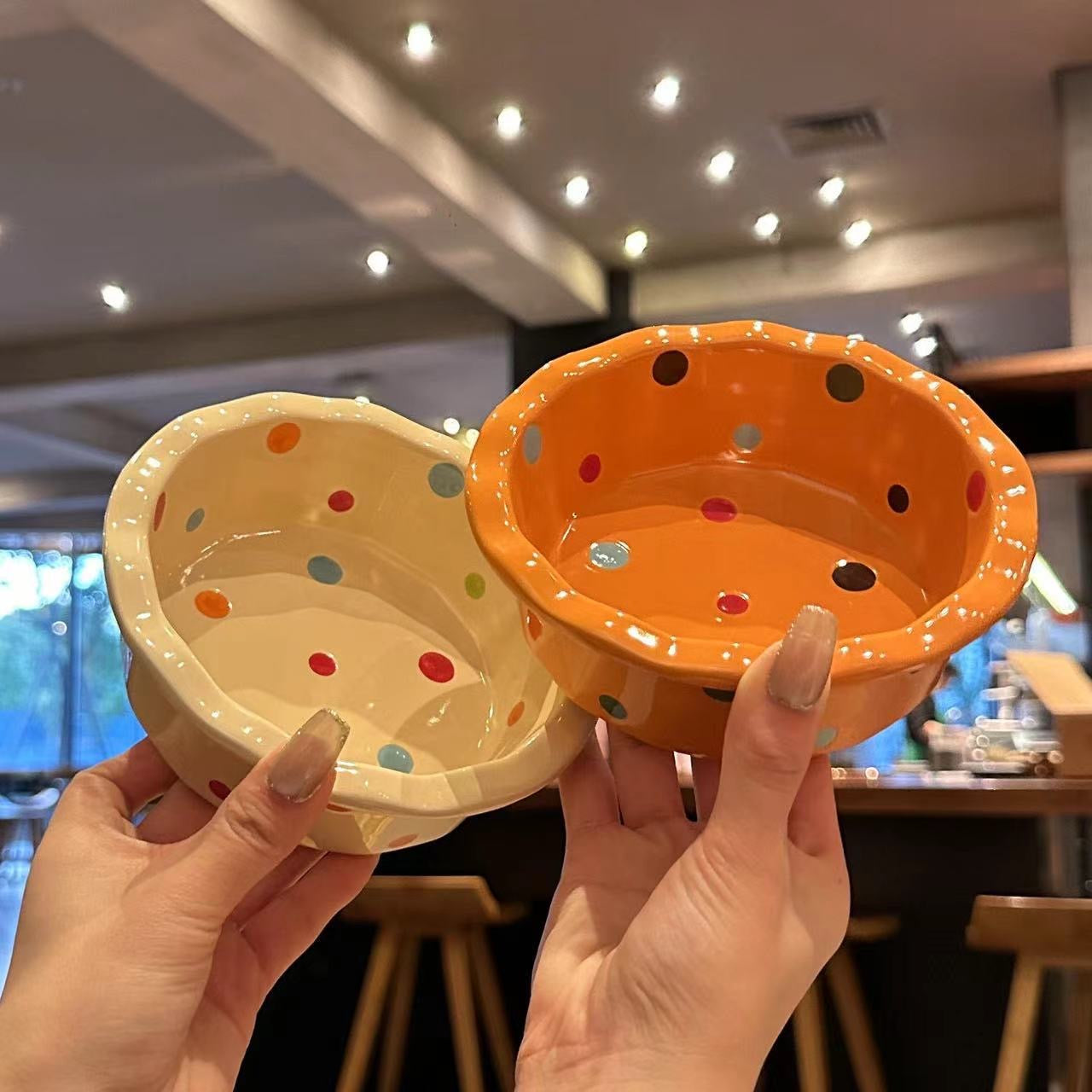 Cute Colorful Spotted Bowl