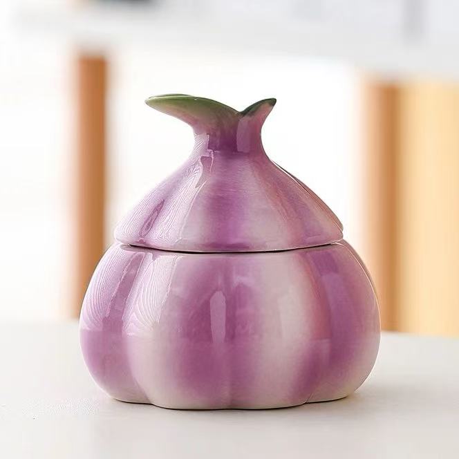 Porcelain Garlic Jewelry Box