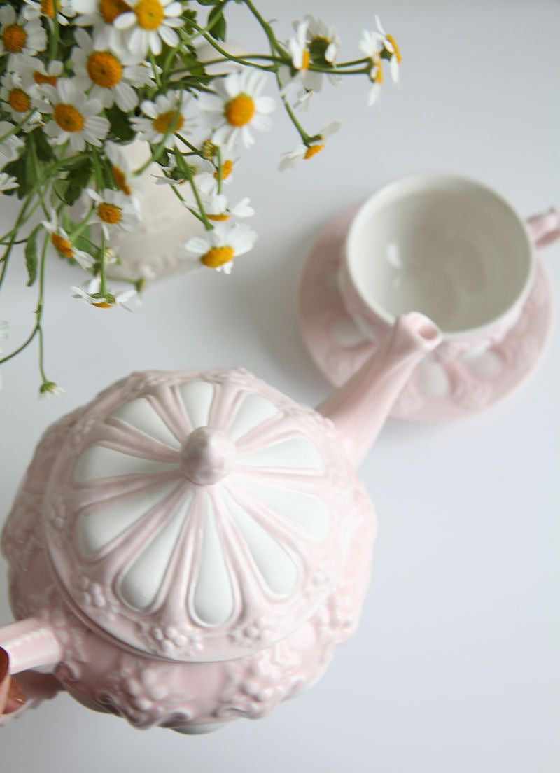European tea set Rococo retro matte cup