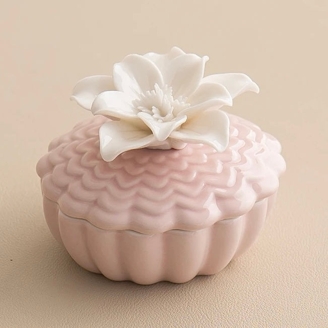 Porcelain Flower Jewelry Box