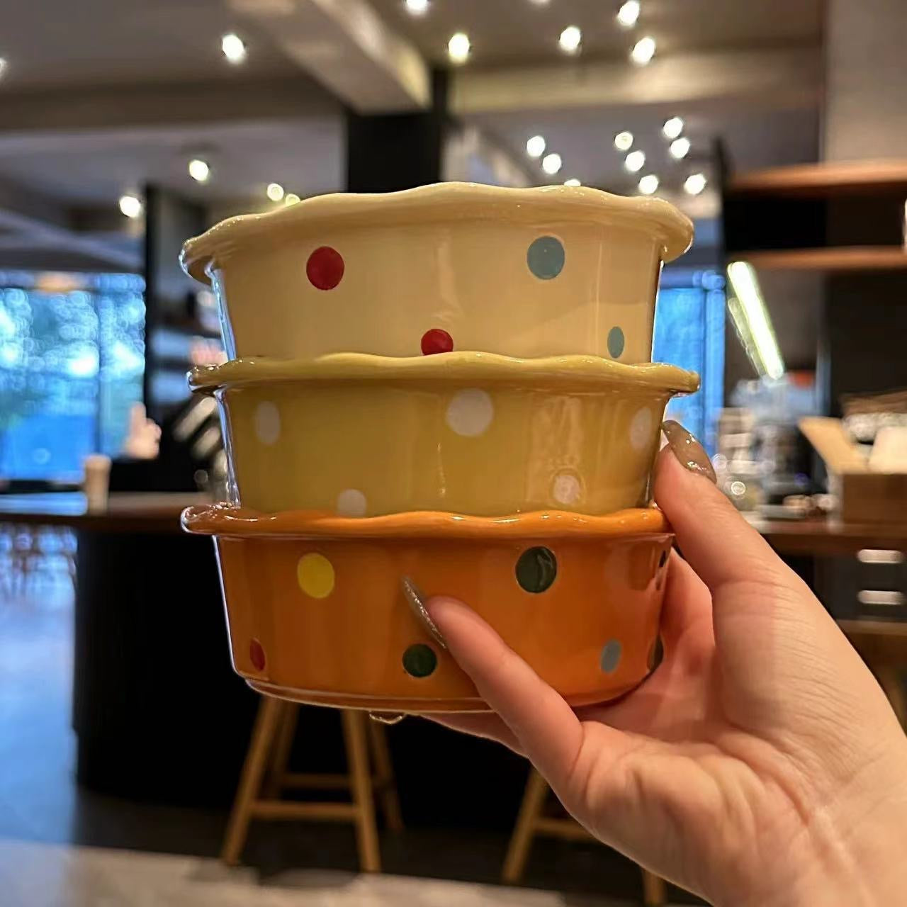 Cute Colorful Spotted Bowl