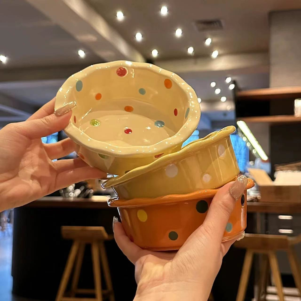 Cute Colorful Spotted Bowl