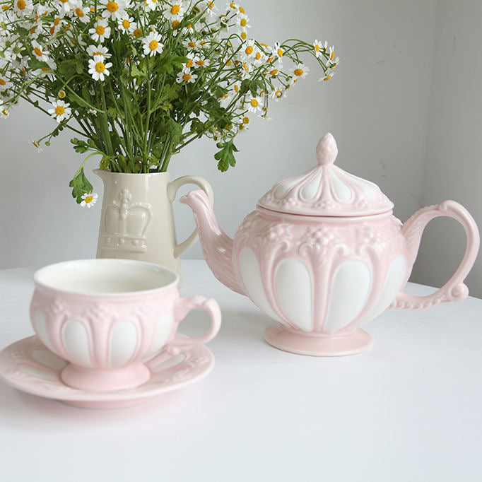 European tea set Rococo retro matte cup