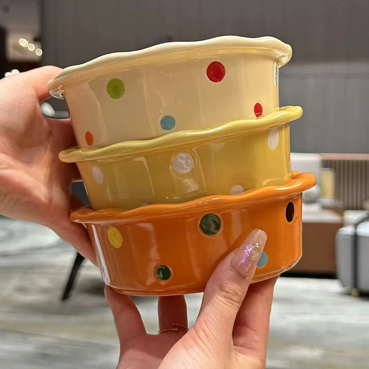 Cute Colorful Spotted Bowl