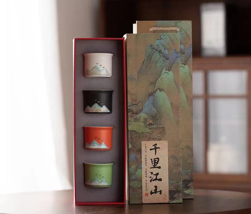 Ceramic Tea Bowl Tasting Master Cup Gift Set