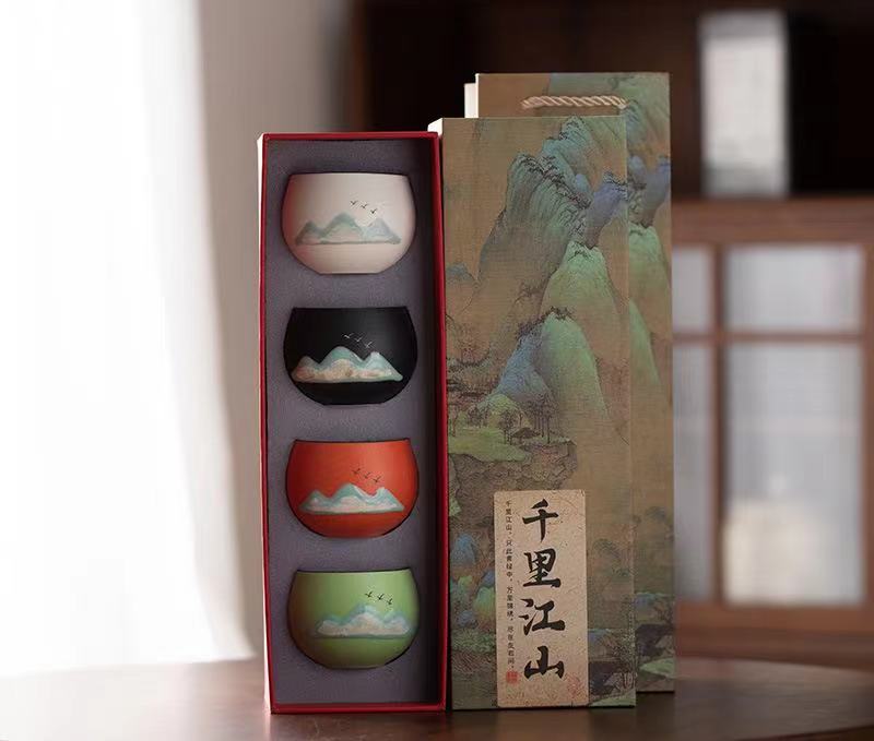 Ceramic Tea Bowl Tasting Master Cup Gift Set