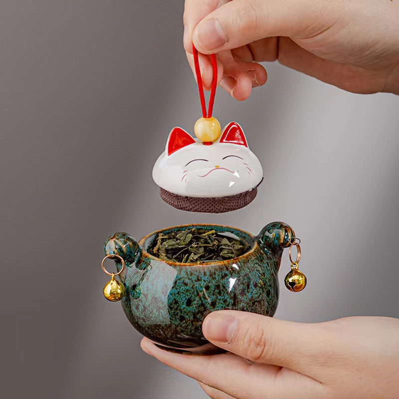 Fortune Cat Tea Canister