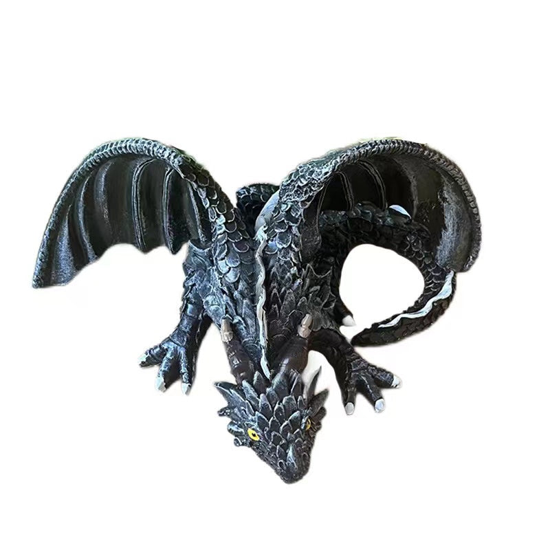 Resin craft decorative winged dragon sculpture