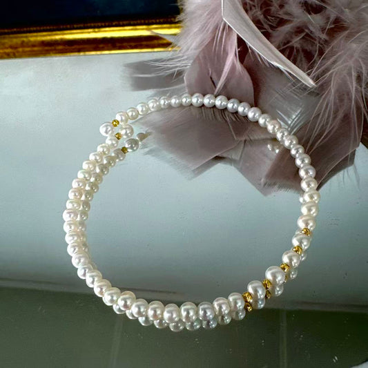 Natural freshwater pearl millet bracelet 2-3mm