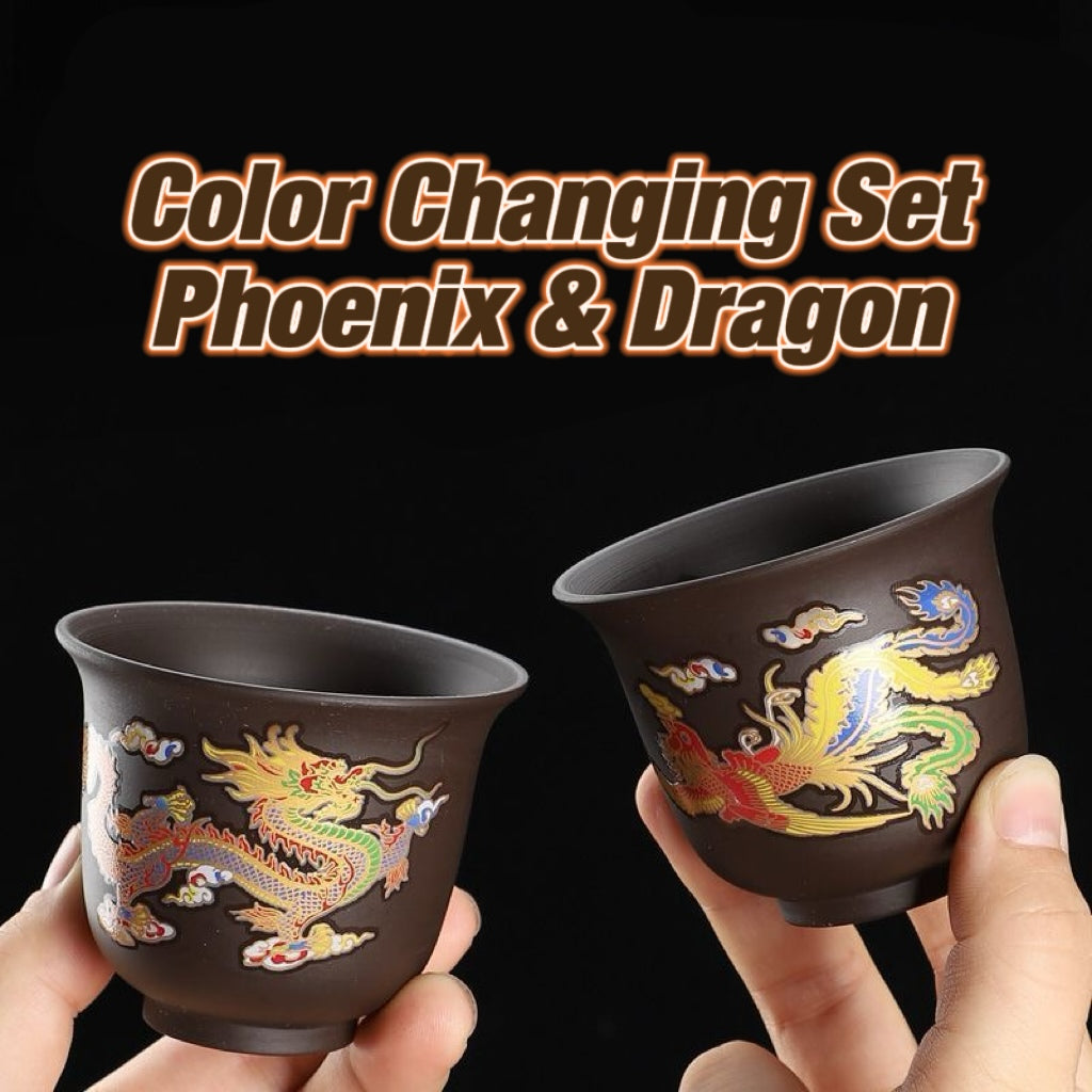 Color Changing Dragon & Phoenix Tea Cup