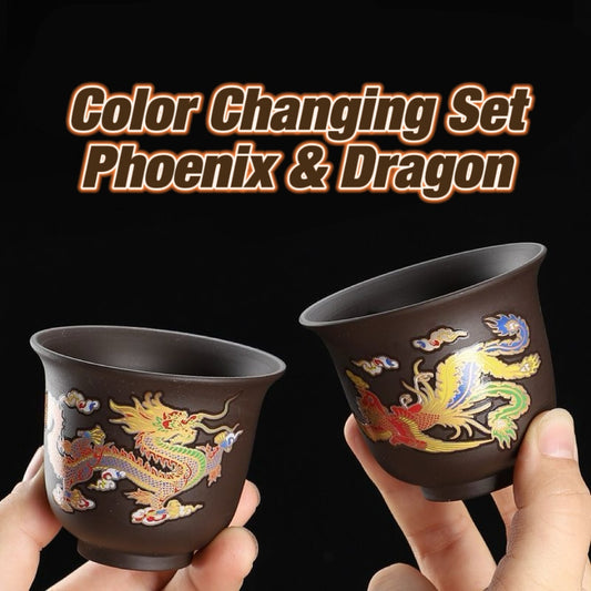 Color Changing Dragon & Phoenix Tea Cup