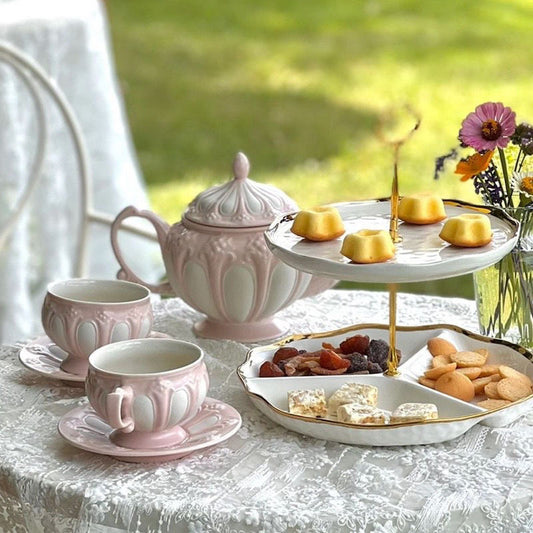 European tea set Rococo retro matte cup