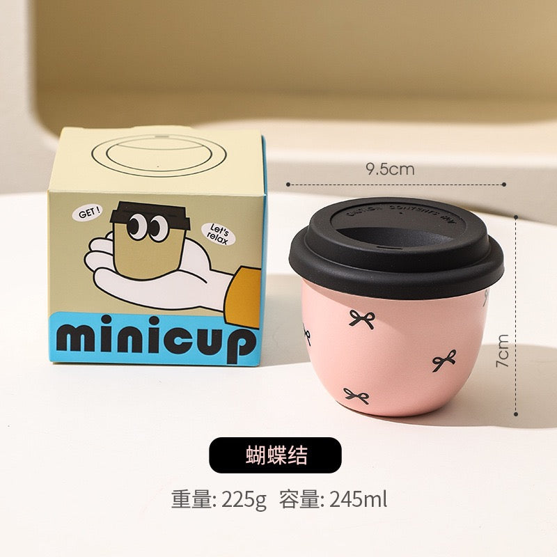 Pinky Cute Black  Lid Cup